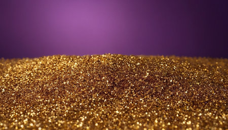 golden glitter texture Colorfull Blurred abstract background for birthday, anniversary, wedding, new year eve or Christmas.の素材