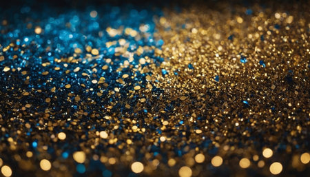 golden glitter texture Colorfull Blurred abstract background for birthday, anniversary, wedding, new year eve or Christmas.の素材