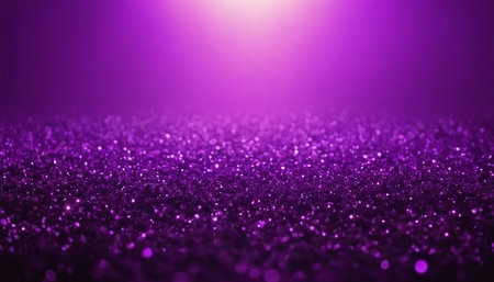 Purple glitter bokeh abstract background. Christmas and New Year concept.の素材