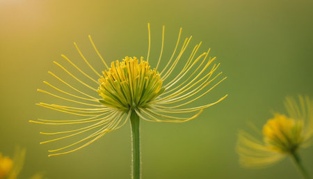 yellow flower with green background, closeup of yellow flower with green backgroundの素材