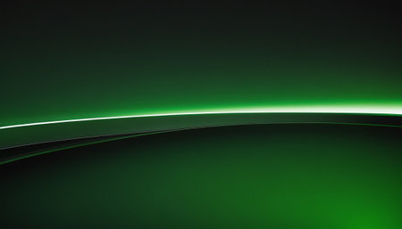 abstract background with green light curved lines and space for your textの素材