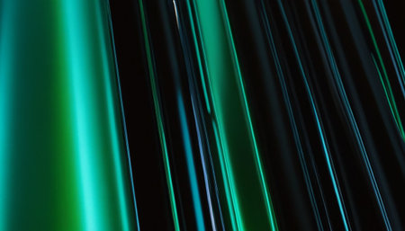 Green and black abstract background. 3d rendering, 3d illustration.の素材