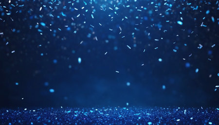 glitter vintage lights background. blue and black. de-focusedの素材