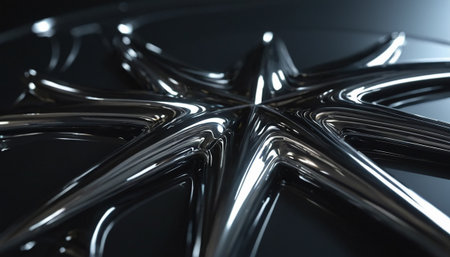 3d rendering of abstract geometric composition in black and white color.の素材