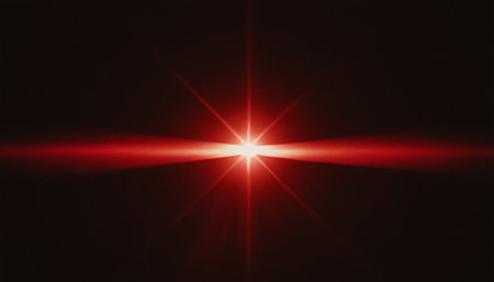 star with lens flare and bokeh effect made in 3d softwareの素材