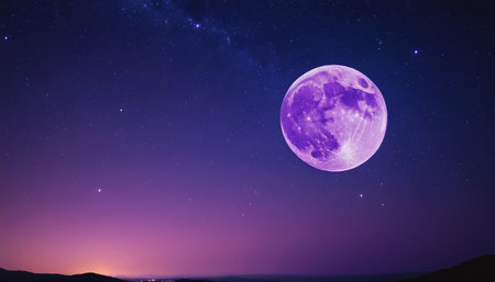 Night sky with stars and moon. Elements of this image furnished by NASAの素材