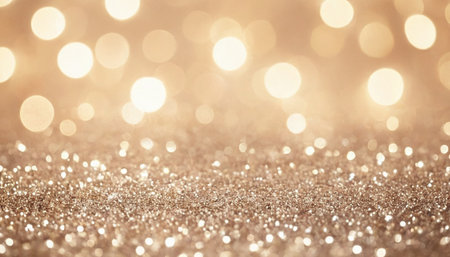 golden glitter vintage lights background. silver and golden. de focusedの素材