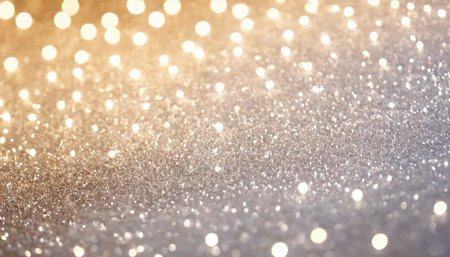 golden glitter vintage lights background. silver and gold. de-focusedの素材