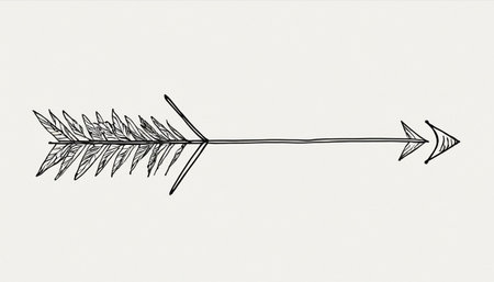 Hand drawn arrow. Sketch of arrow on white background. Vector illustration.の素材