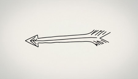 Arrow drawn in chalk on a white background. Vector illustration.の素材