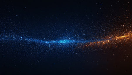 Abstract background of the night sky with stars. 3d rendering.の素材