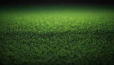 Soccer field background. Green grass texture. 3d render illustrationの素材
