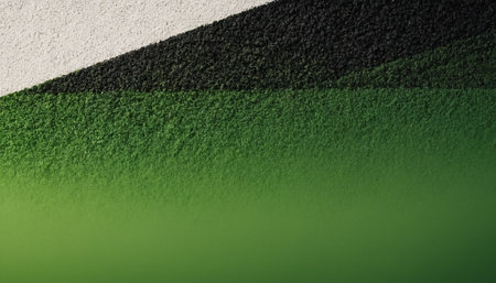 Green and black painted concrete wall. Abstract background and texture for design.の素材