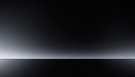 Black and white abstract background with a spot of light on the floorの素材