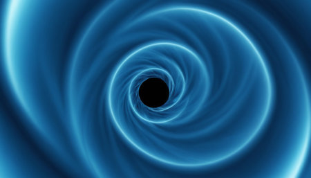 Abstract blue spiral background. Computer generated illustration. 3D rendering.の素材