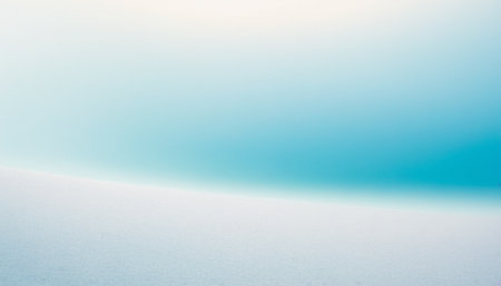 Winter background with blue sky and white snow. Copy space for text.の素材