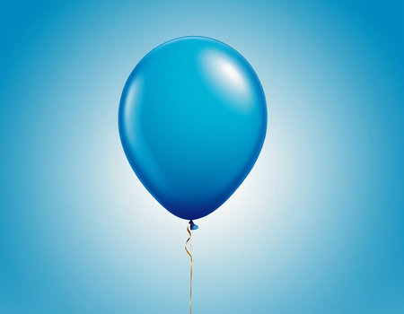 Blue balloon on a blue background. Vector illustration. Eps 10.の素材