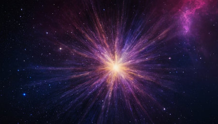 Stars of a planet and galaxy in a free space Elements of this image furnished by NASAの素材