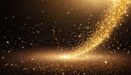 golden glitter vintage lights background. gold and black. de-focusedの素材