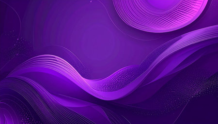 Purple abstract background with lines and waves. Vector Illustration.の素材