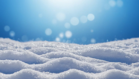 Winter background with snowdrift and bokeh - 3d renderの素材