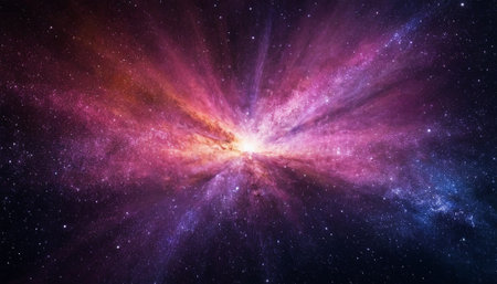 Galaxy with nebula and stars. Abstract space background. 3D renderingの素材