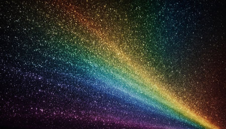 Colourful abstract background with a lot of glittering particles in itの素材