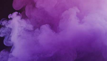 Purple steam on a black background. Design element. Abstract texture.の素材
