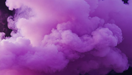 Purple smoke on a black background. Abstract background for design.の素材