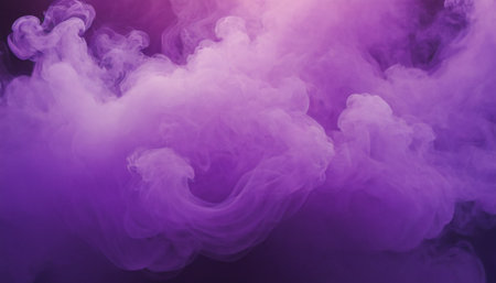 Purple smoke on a black background. Background from the smoke of vapeの素材