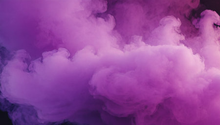 Purple and pink smoke on a black background. Abstract background.の素材