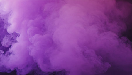 Purple smoke on a black background. Texture fog. Design elementの素材