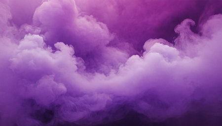 Purple cloud of smoke on a black background. Design element.の素材