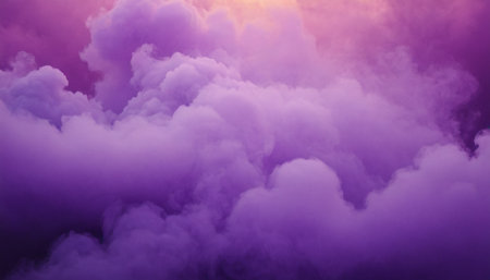 Beautiful purple cloud and sky background. Nature background with sunlight.の素材