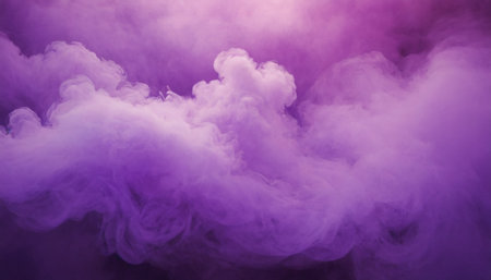 Purple cloud of smoke on a black background. Background from the smoke of vapeの素材