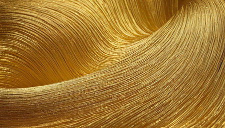 golden wavy background with some fine grain and highlights in itの素材