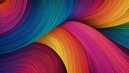 abstract colorful wavy background. 3d rendering, 3d illustration.の素材