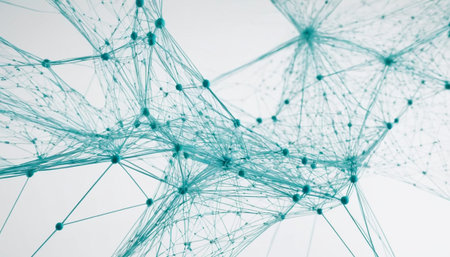 3D rendering of abstract technology digital background. Network connection structure.の素材