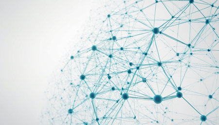 Abstract Polygonal Space with Connecting Dots and Lines as Technology Conceptの素材