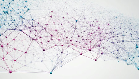 Abstract polygonal space low poly dark background with connecting dots and lines. Connection structure. 3d renderingの素材