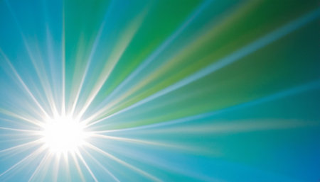 abstract sun background with lens flare and bokeh effect.の素材