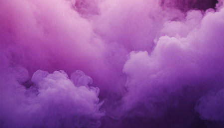 Purple cloud of smoke on a black background. Design element.の素材