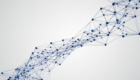 Network connection lines and dots. Technology background. 3d rendering.の素材