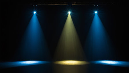 Stage Spotlight with Spotlights, Stage Spotlight on a Stage, Stage Backgroundの素材
