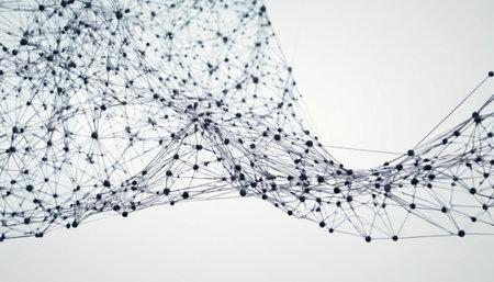 Abstract connection structure on white background. Technology and science concept. 3D Renderingの素材