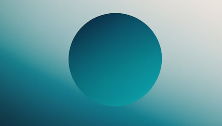 Abstract background of blue and turquoise color with a circle.の素材