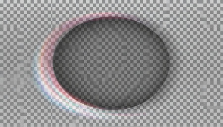 Transparent light effect. Circle with lens flare. Vector illustration.の素材