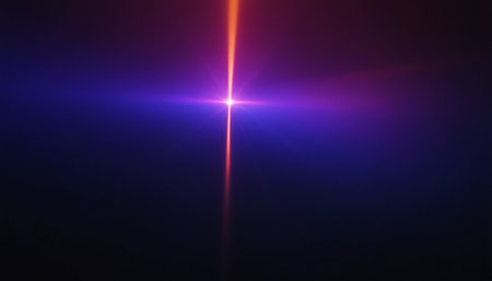 star with lens flare and bokeh effect made in 3d softwareの素材