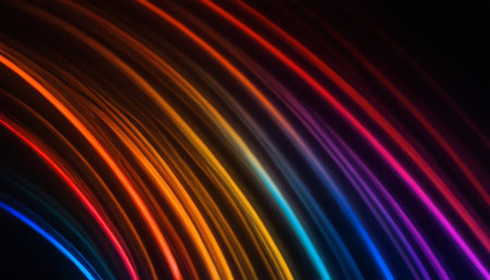 Fluid wave lines, glowing light effects, vector abstract backgroundの素材