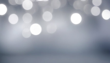 Abstract bokeh background, defocused lights on a gray backgroundの素材